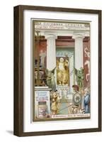 Phidias's Statue of Zeus, in the Temple of Zeus at Athens-null-Framed Art Print