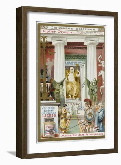 Phidias's Statue of Zeus, in the Temple of Zeus at Athens-null-Framed Art Print