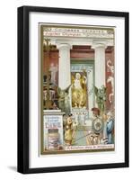 Phidias's Statue of Zeus, in the Temple of Zeus at Athens-null-Framed Art Print