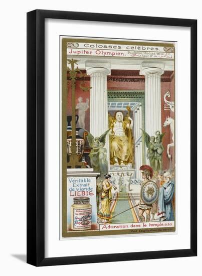 Phidias's Statue of Zeus, in the Temple of Zeus at Athens-null-Framed Art Print