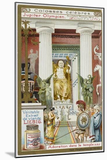 Phidias's Statue of Zeus, in the Temple of Zeus at Athens-null-Mounted Art Print