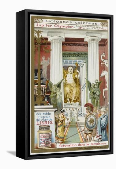 Phidias's Statue of Zeus, in the Temple of Zeus at Athens-null-Framed Stretched Canvas