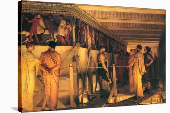 Phidias Showing the Frieze of the Parthenon to His Friends-Sir Lawrence Alma-Tadema-Stretched Canvas