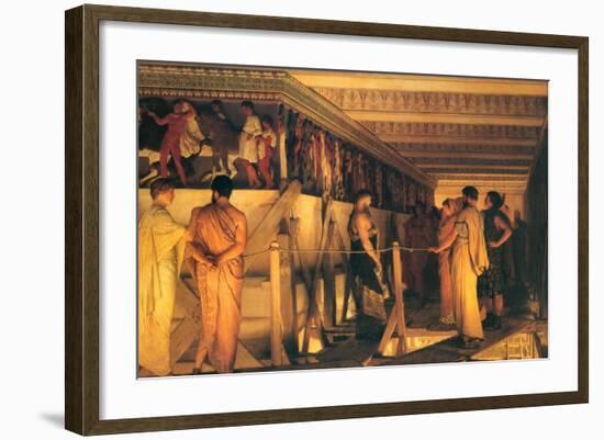 Phidias Showing the Frieze of the Parthenon to His Friends-Sir Lawrence Alma-Tadema-Framed Art Print