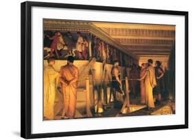 Phidias Showing the Frieze of the Parthenon to His Friends-Sir Lawrence Alma-Tadema-Framed Art Print