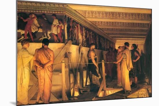 Phidias Showing the Frieze of the Parthenon to His Friends-Sir Lawrence Alma-Tadema-Mounted Premium Giclee Print