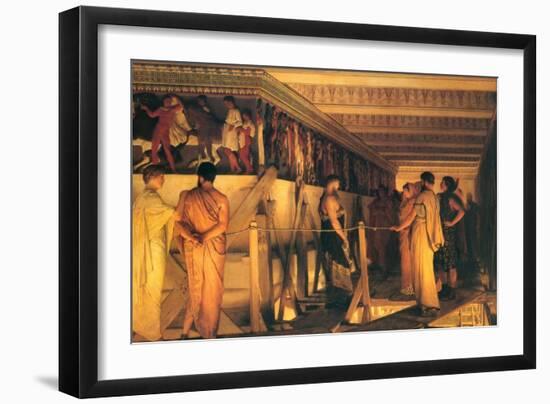 Phidias Showing the Frieze of the Parthenon to His Friends-Sir Lawrence Alma-Tadema-Framed Art Print