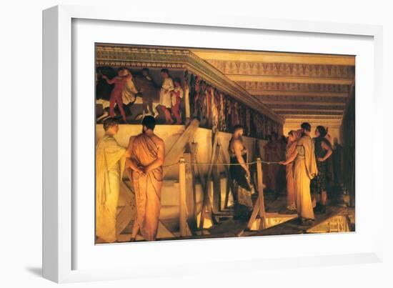 Phidias Showing the Frieze of the Parthenon to His Friends-Sir Lawrence Alma-Tadema-Framed Art Print