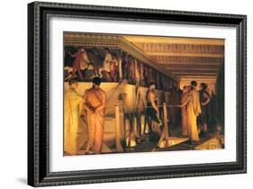 Phidias Showing the Frieze of the Parthenon to His Friends-Sir Lawrence Alma-Tadema-Framed Art Print