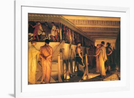 Phidias Showing the Frieze of the Parthenon to His Friends-Sir Lawrence Alma-Tadema-Framed Art Print