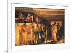 Phidias Showing the Frieze of the Parthenon to His Friends-Sir Lawrence Alma-Tadema-Framed Art Print