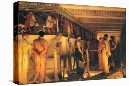 Phidias Showing the Frieze of the Parthenon to His Friends-Sir Lawrence Alma-Tadema-Stretched Canvas