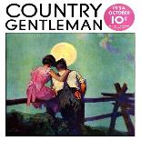 "Full Moon Romance," Country Gentleman Cover, October 1, 1934-Phil Lyford-Framed Stretched Canvas