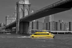 Ny Water Taxi under Brooklyn Bridge-Phil Maier-Photographic Print