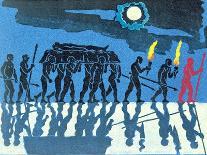Flames Rise, Wotan Sadly Leaves His Beloved Daughter: Illustration for 'Die Walkure'-Phil Redford-Giclee Print