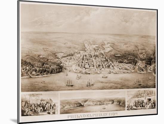 Philadelphia, 1702-null-Mounted Giclee Print