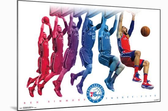 PHILADELPHIA 76ERS - B SIMMONS 18-null-Mounted Poster