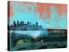 Philadelphia Abstract Skyline I-Emma Moore-Stretched Canvas