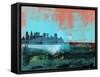 Philadelphia Abstract Skyline I-Emma Moore-Framed Stretched Canvas