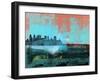 Philadelphia Abstract Skyline I-Emma Moore-Framed Art Print