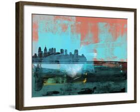 Philadelphia Abstract Skyline I-Emma Moore-Framed Art Print