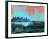 Philadelphia Abstract Skyline I-Emma Moore-Framed Art Print