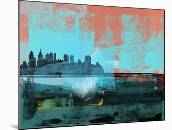 Philadelphia Abstract Skyline I-Emma Moore-Mounted Art Print