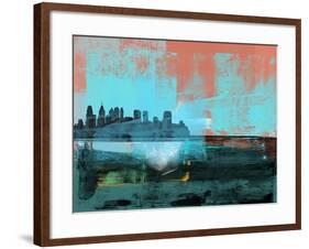 Philadelphia Abstract Skyline I-Emma Moore-Framed Art Print