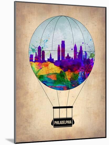 Philadelphia Air Balloon-NaxArt-Mounted Art Print