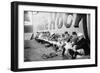 Philadelphia Americans Relax by Sitting Along the Center Field Fence at the Park-null-Framed Art Print