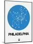 Philadelphia Blue Subway Map-NaxArt-Mounted Art Print