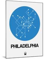 Philadelphia Blue Subway Map-NaxArt-Mounted Art Print