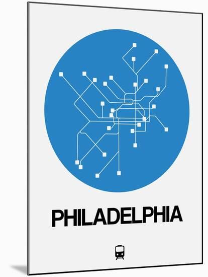 Philadelphia Blue Subway Map-NaxArt-Mounted Art Print