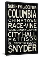 Philadelphia Broad Street Line Stations RetroMetro Poster-null-Framed Poster