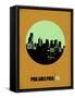 Philadelphia Circle Poster 1-NaxArt-Framed Stretched Canvas