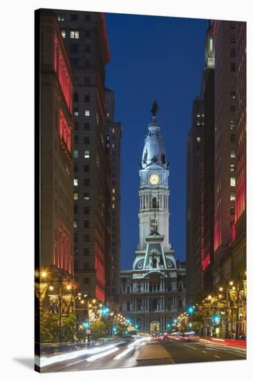 Philadelphia City Hall.-Jon Hicks-Stretched Canvas