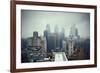 Philadelphia City Rooftop View with Urban Skyscrapers.-Songquan Deng-Framed Photographic Print