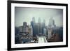 Philadelphia City Rooftop View with Urban Skyscrapers.-Songquan Deng-Framed Photographic Print