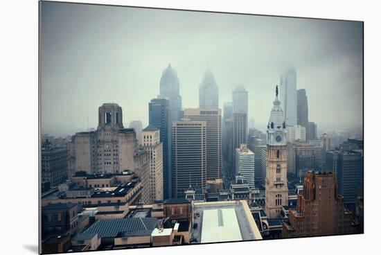 Philadelphia City Rooftop View with Urban Skyscrapers.-Songquan Deng-Mounted Photographic Print