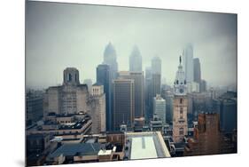 Philadelphia City Rooftop View with Urban Skyscrapers.-Songquan Deng-Mounted Photographic Print