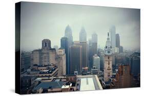 Philadelphia City Rooftop View with Urban Skyscrapers.-Songquan Deng-Stretched Canvas