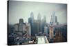 Philadelphia City Rooftop View with Urban Skyscrapers.-Songquan Deng-Stretched Canvas