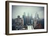 Philadelphia City Rooftop View with Urban Skyscrapers.-Songquan Deng-Framed Photographic Print