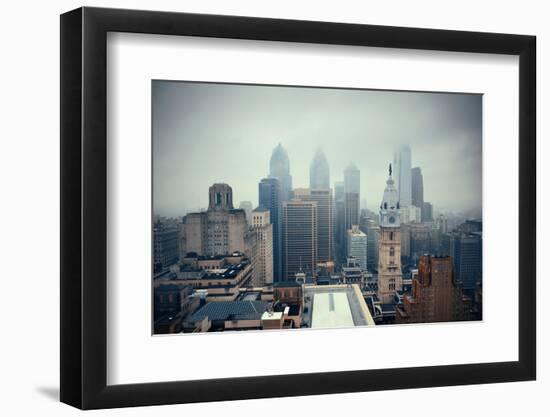 Philadelphia City Rooftop View with Urban Skyscrapers.-Songquan Deng-Framed Photographic Print