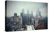Philadelphia City Rooftop View with Urban Skyscrapers.-Songquan Deng-Stretched Canvas