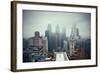 Philadelphia City Rooftop View with Urban Skyscrapers.-Songquan Deng-Framed Photographic Print