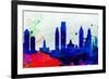 Philadelphia City Skyline-NaxArt-Framed Art Print