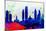 Philadelphia City Skyline-NaxArt-Mounted Art Print