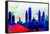 Philadelphia City Skyline-NaxArt-Framed Stretched Canvas