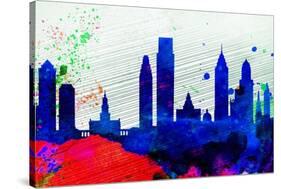 Philadelphia City Skyline-NaxArt-Stretched Canvas